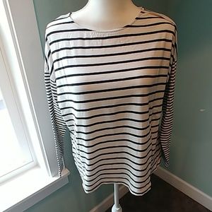 Loft striped tee EUC